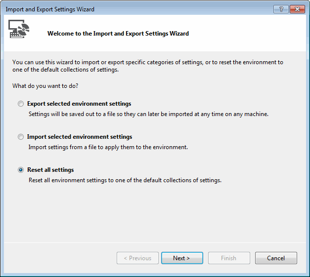 Import/Export Settings Wizard